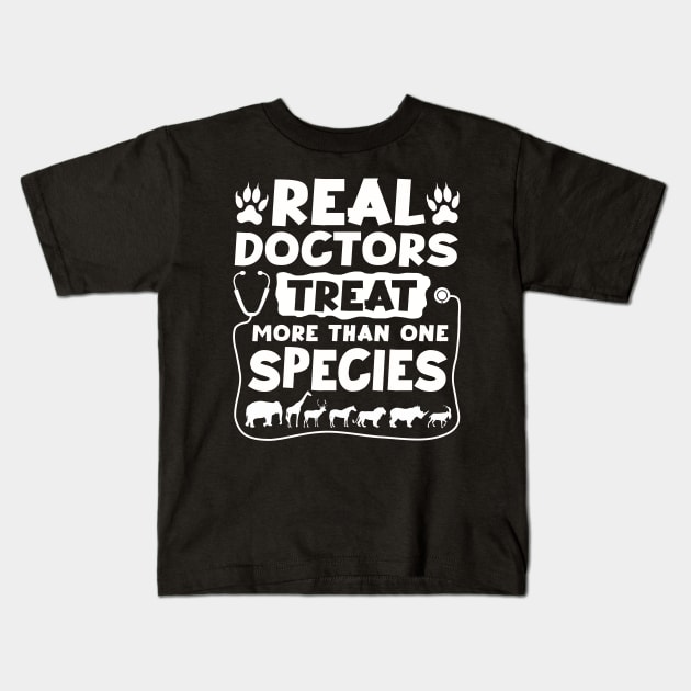 Cool Veterinarian Design For Men Women Veterinary Pet Doctor Kids T-Shirt by Xonmau